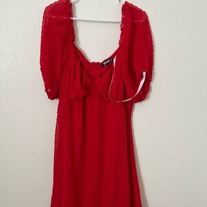 Missguided Vibrant Red Mini Dress